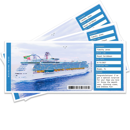 Custom Cruise Ticket Physical Print Gift #10