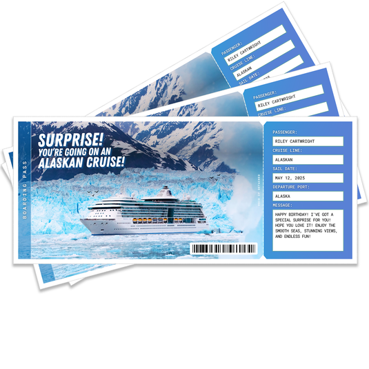 Custom Cruise Ticket Physical Print Gift #11