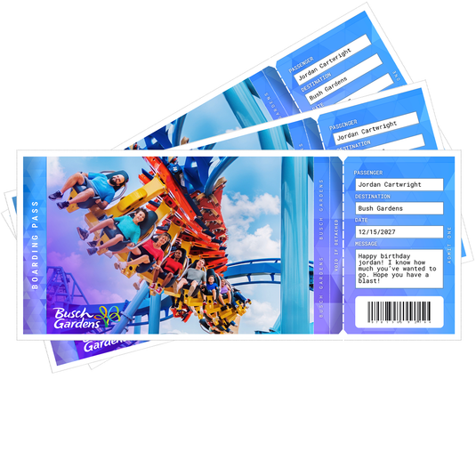 Busch Gardens Surprise Ticket