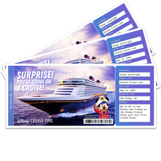 Custom Cruise Ticket Physical Print Gift #2