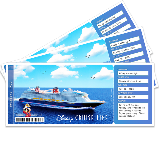 Custom Cruise Ticket Physical Print Gift #3
