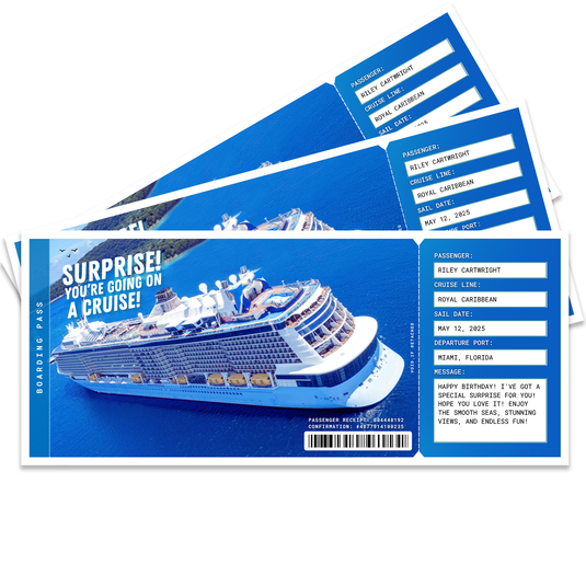 Custom Cruise Ticket Physical Print Gift #1