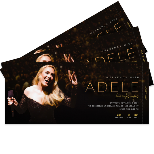 Weekends With Adele Residency Live in Las Vegas Concert Ticket
