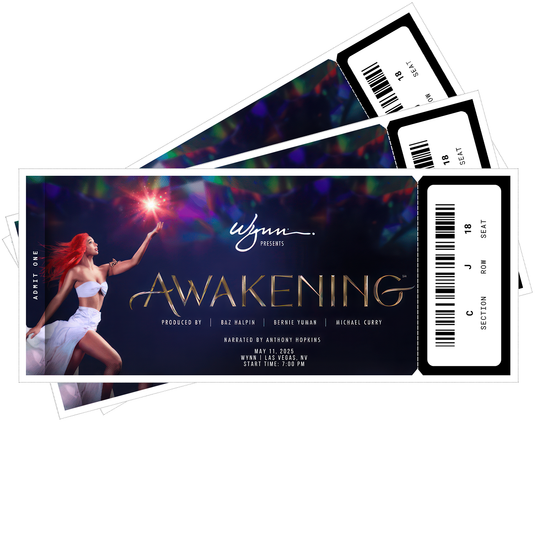 Awakening at Wynn Las Vegas Show Gift Souvenir Tickets