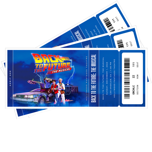 Back to the Future Printable Custom Tickets