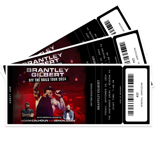Brantley Gilbert Off the Rails Tour 2024 Concert Ticket