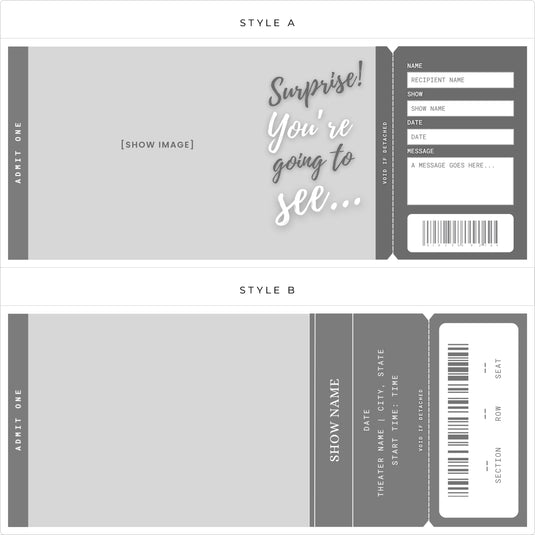 Custom Broadway Show Tickets