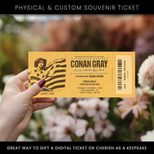 Conan Gray Found Heaven on Tour Concert Ticket