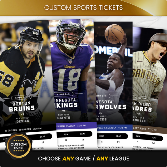 Custom Sports Commemorative Tickets