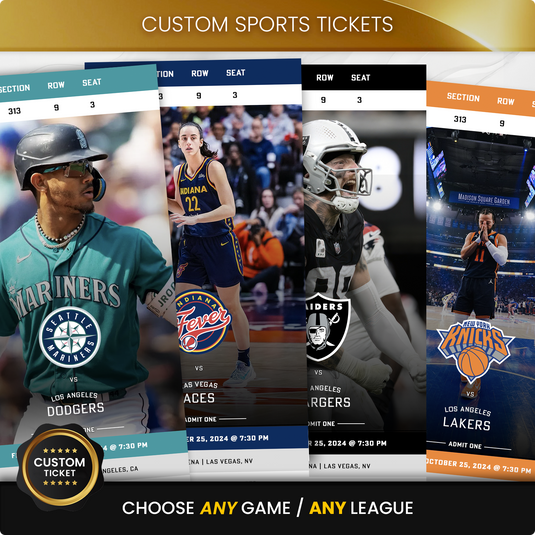 Custom Sports Personalizable Tickets