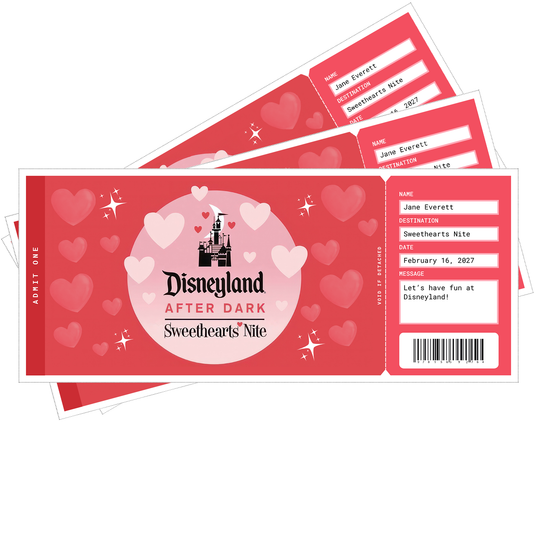 Disneyland After Dark Sweethearts Nite Surprise Ticket