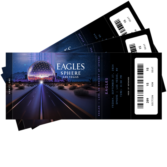 Eagles Sphere Las Vegas Show Print Custom Tickets