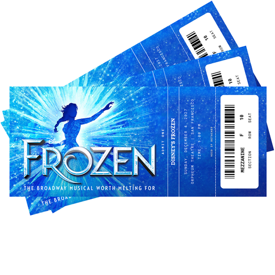 Disney's Frozen Show Souvenir Tickets