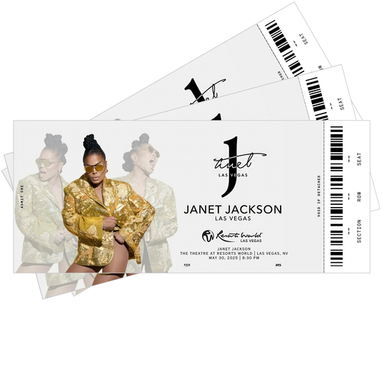 Janet Jackson Resorts World Vegas Show Custom Tickets