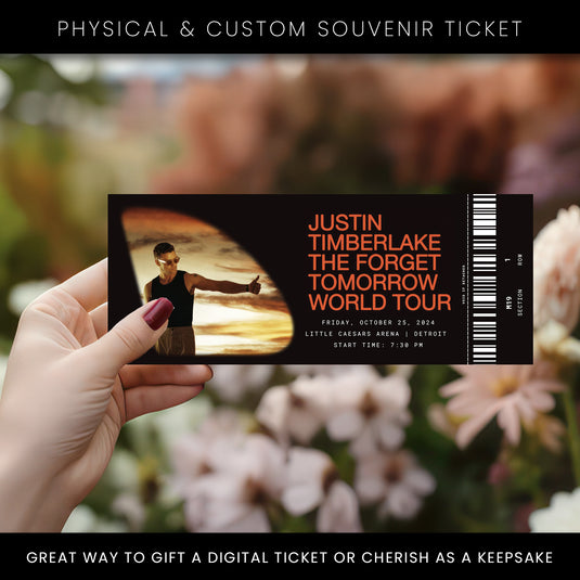 Justin Timberlake The Forget Tomorrow World Tour Ticket