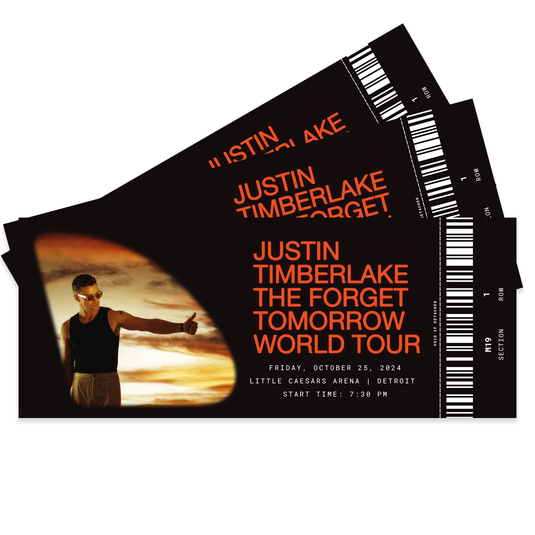 Justin Timberlake The Forget Tomorrow World Tour Ticket