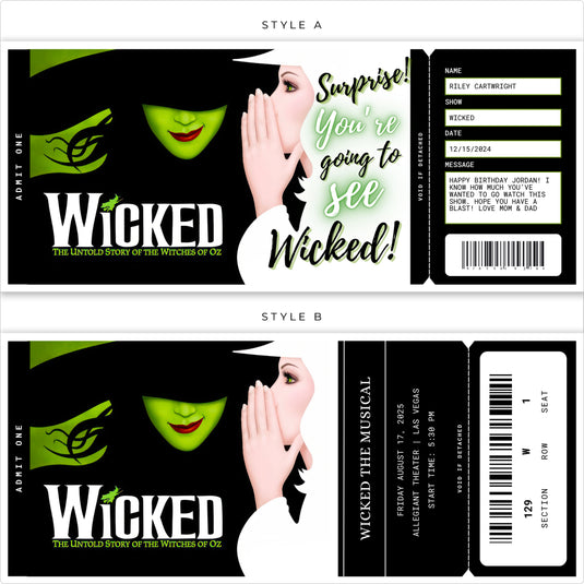 Wicked Broadway Musical Show Tickets