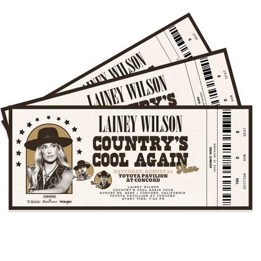 Lainey Wilson Country's Cool Again Tour Concert Ticket