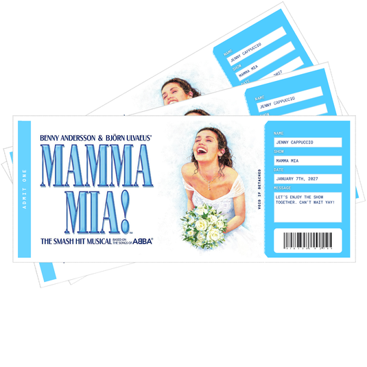 Mamma Mia Broadway Show Custom Printed Tickets