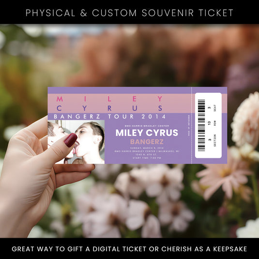 Miley Cyrus Bangerz Tour 2014 Concert Ticket