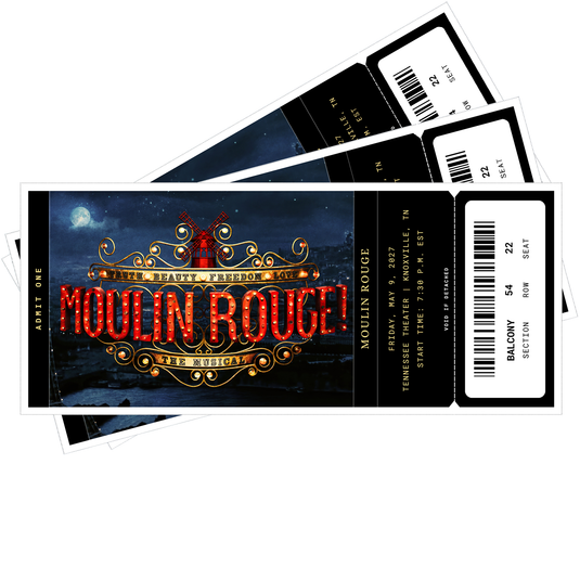 Moulin Rouge Broadway Show Custom Printed Tickets