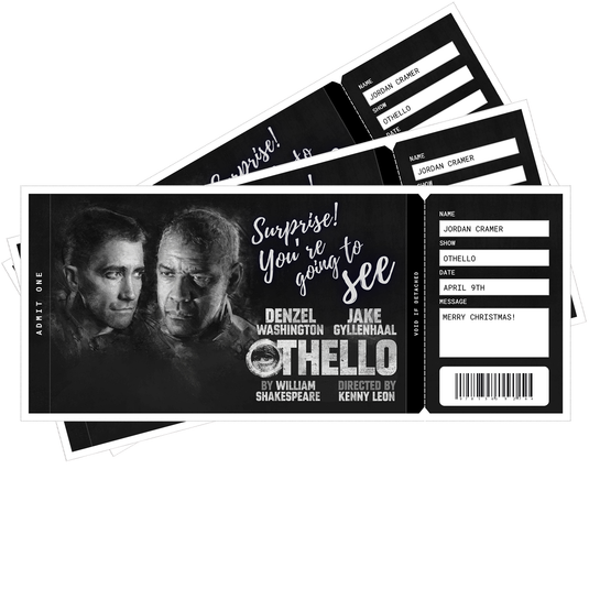 Othello Custom Printed Souvenir Tickets