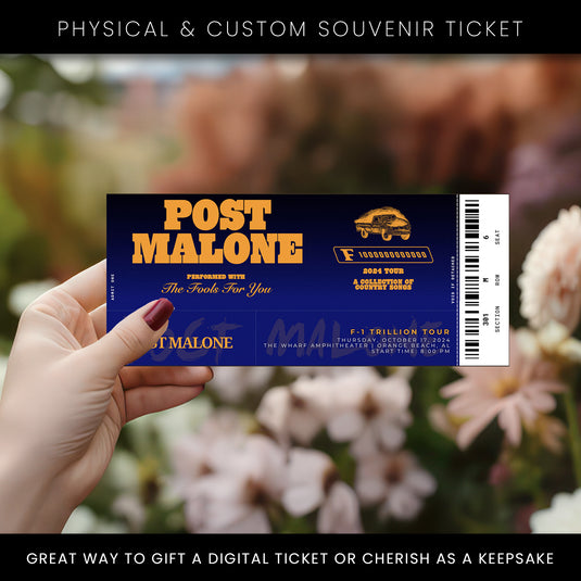 Post Malone F-1 Trillion Tour Concert Ticket