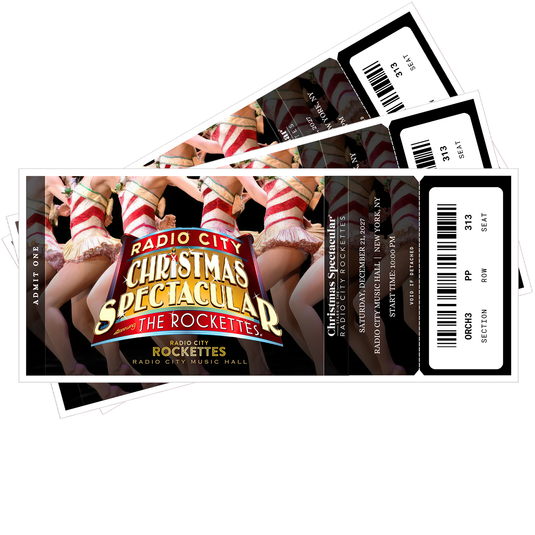 Radio City Rockettes Printed Gift Tickets