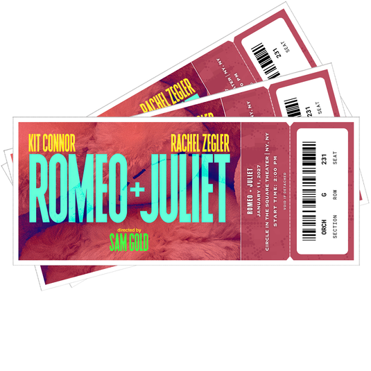 Romeo and Juliet Printed Gift Souvenir Tickets
