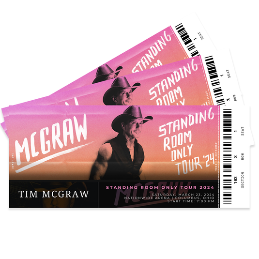 Tim Mcgraw Standing Room Only Tour Ticket