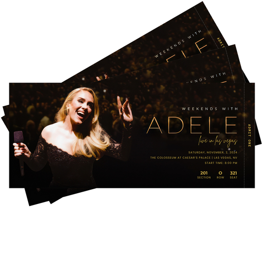 Weekends With Adele Custom Print Souvenir Tickets
