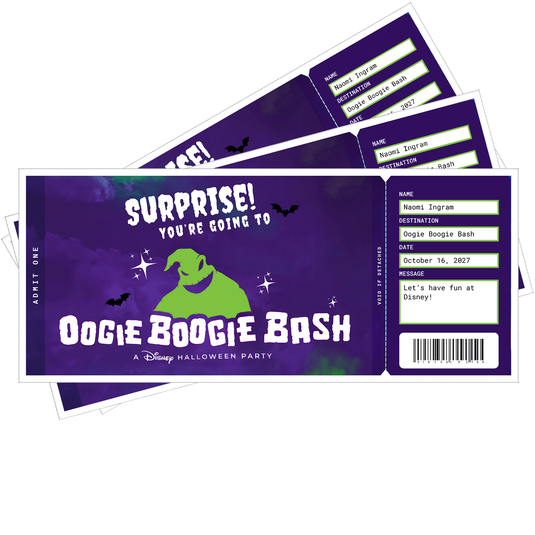 Disney Oogie Boogie Bash Surprise Ticket